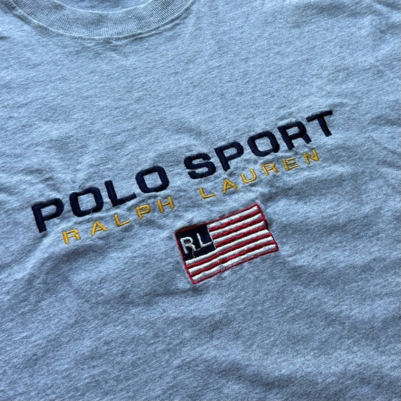 Vintage Polo Sport Ralph Lauren Gray Tee - Picture 4 of 6